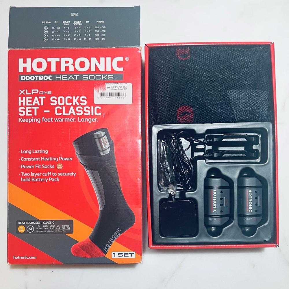 Hotronic Heated Ski Sock Set in Original Box